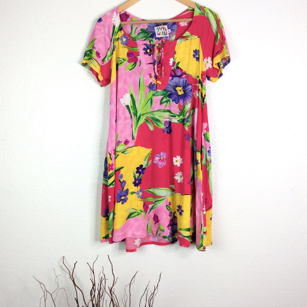 VTG JAMS WORLD 'Hank Hanky' Lace Up Dress - Picture 1 of 8